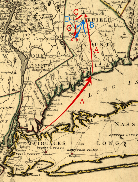 Battle of Ridgefield map