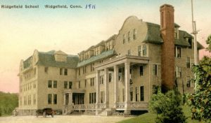 Ridgefield School from old postcard