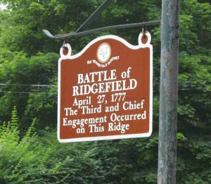 Battle of Ridgefield historical marker sign