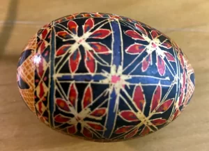A hand-painted egg (pysanka)